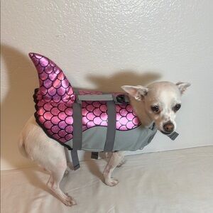 Pink Mermaid Dog Life Jacket